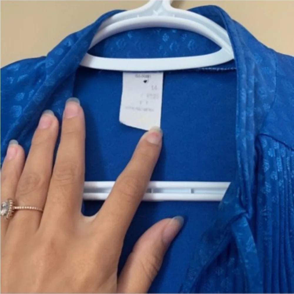 Vintage Blue Polka Dot Blouse and Skirt Set - Picture 5 of 14